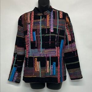 Colorful Patchwork Jacket size small vintage